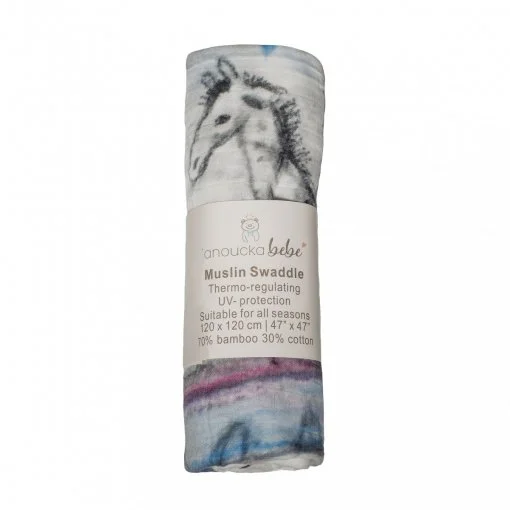 Carousel Muslin Swaddle - imagine 2