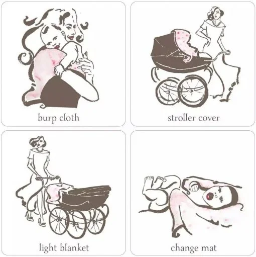 Carousel Muslin Swaddle - imagine 5
