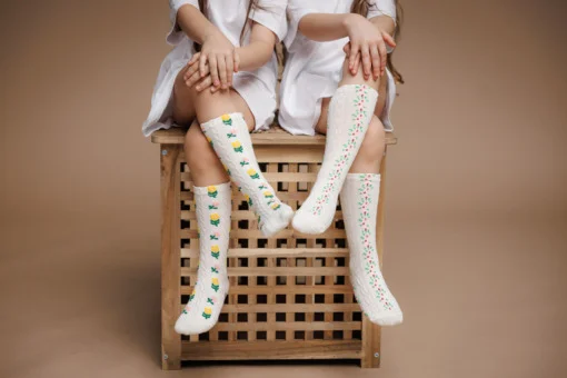 Art Flower Pink Socks - Image 3