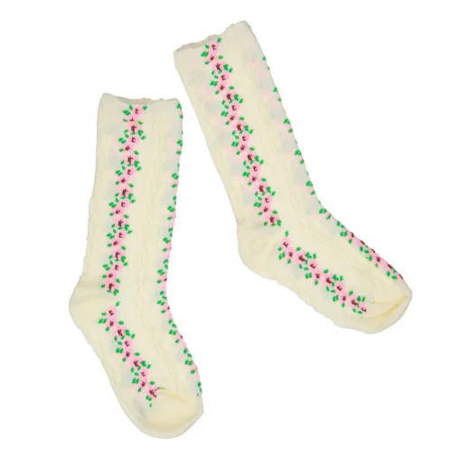 Art Flower Pink Socks